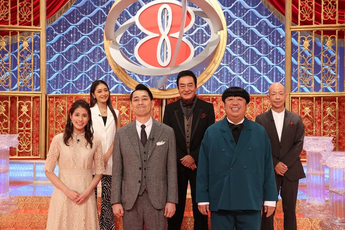 (上段左から)みちょぱ、高橋英樹、小峠英二(下段左から)永島優美、バナナマン(設楽統、日村勇紀)(C)フジテレビ