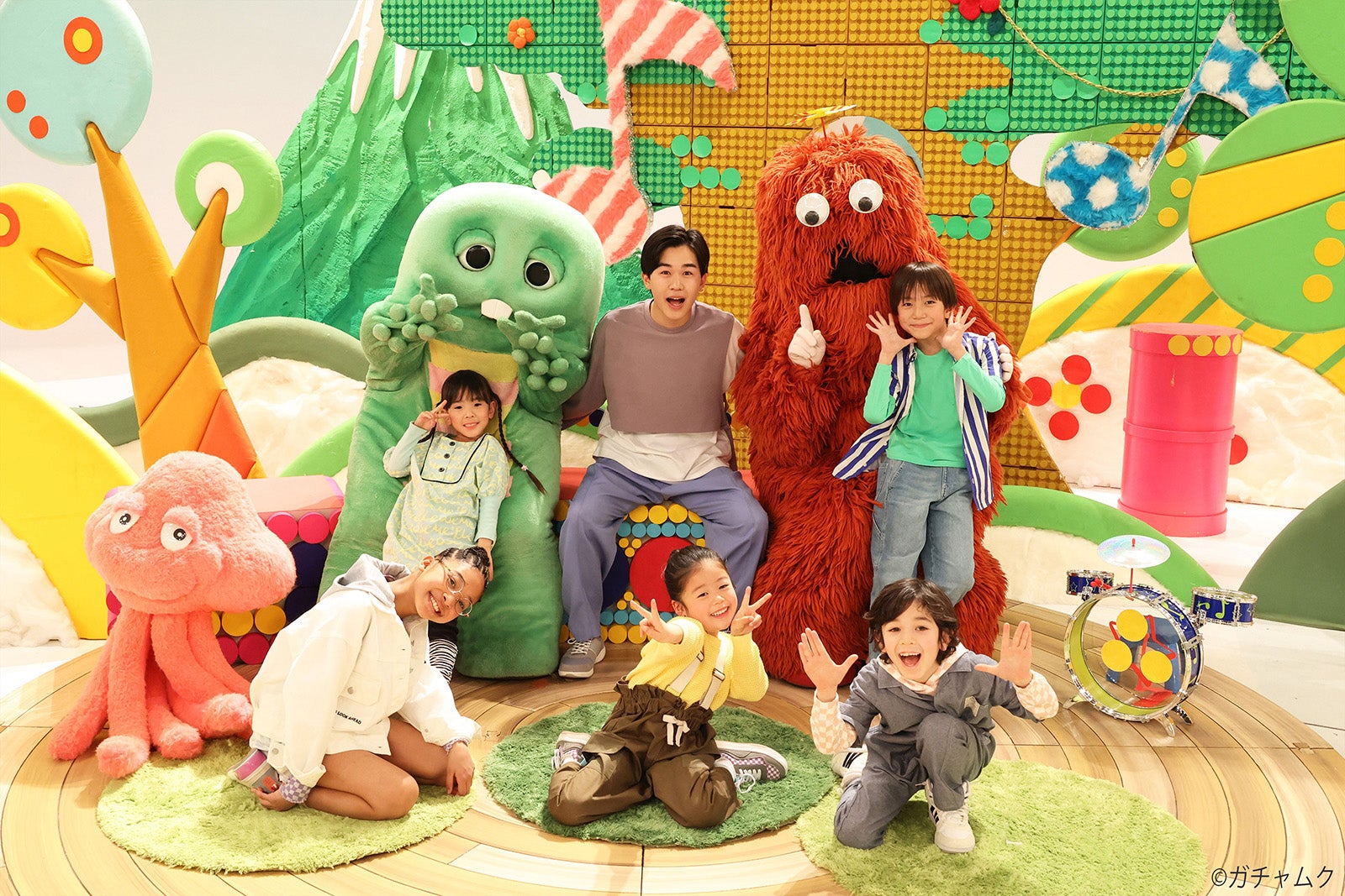 ガチャピン、鈴木福、ムックら（C）BSフジ