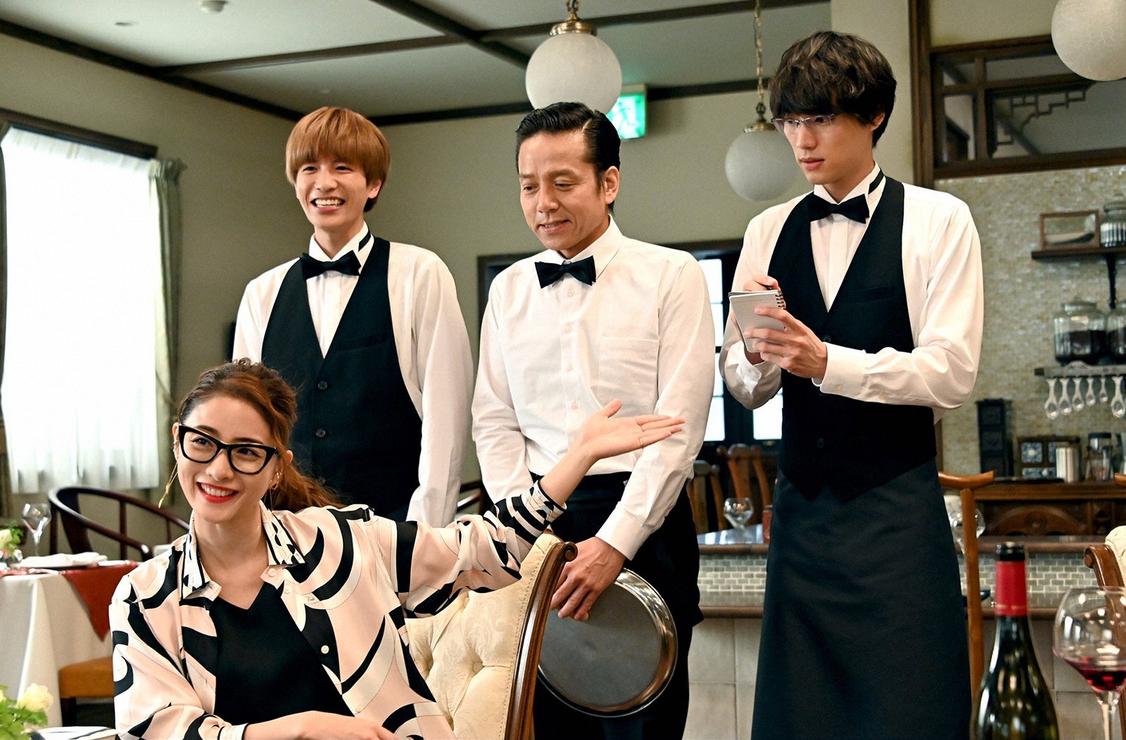 志尊淳、勝村政信、福士蒼汰、石原さとみ／「Heaven？～ご苦楽レストラン～」第9話より（C）TBS