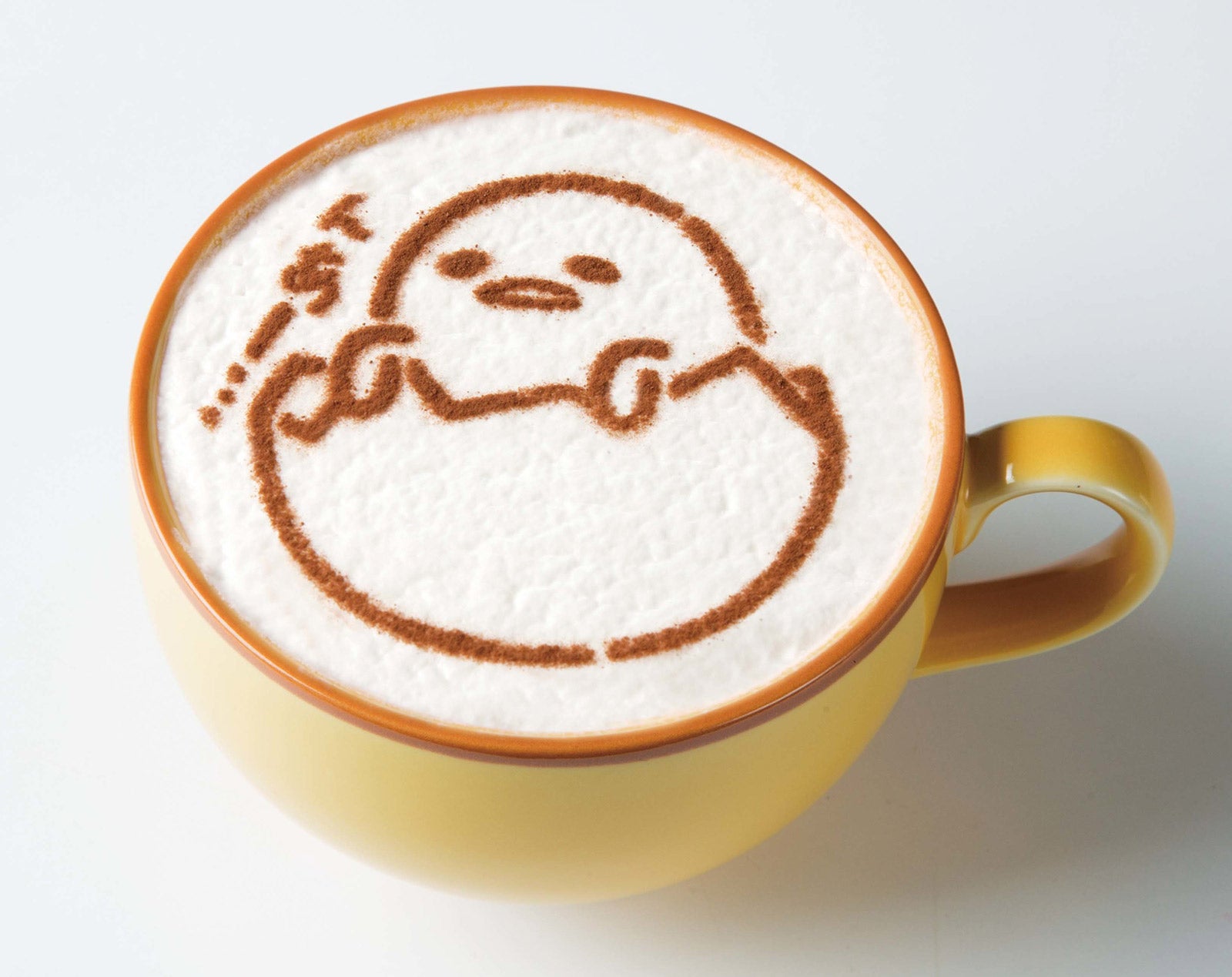 ぐでらてアート（カフェらて・チョコらて・抹茶らて）各550円（税抜）（C）1996, 2013,2018 SANRIO CO., LTD. APPROVAL NO.S584328