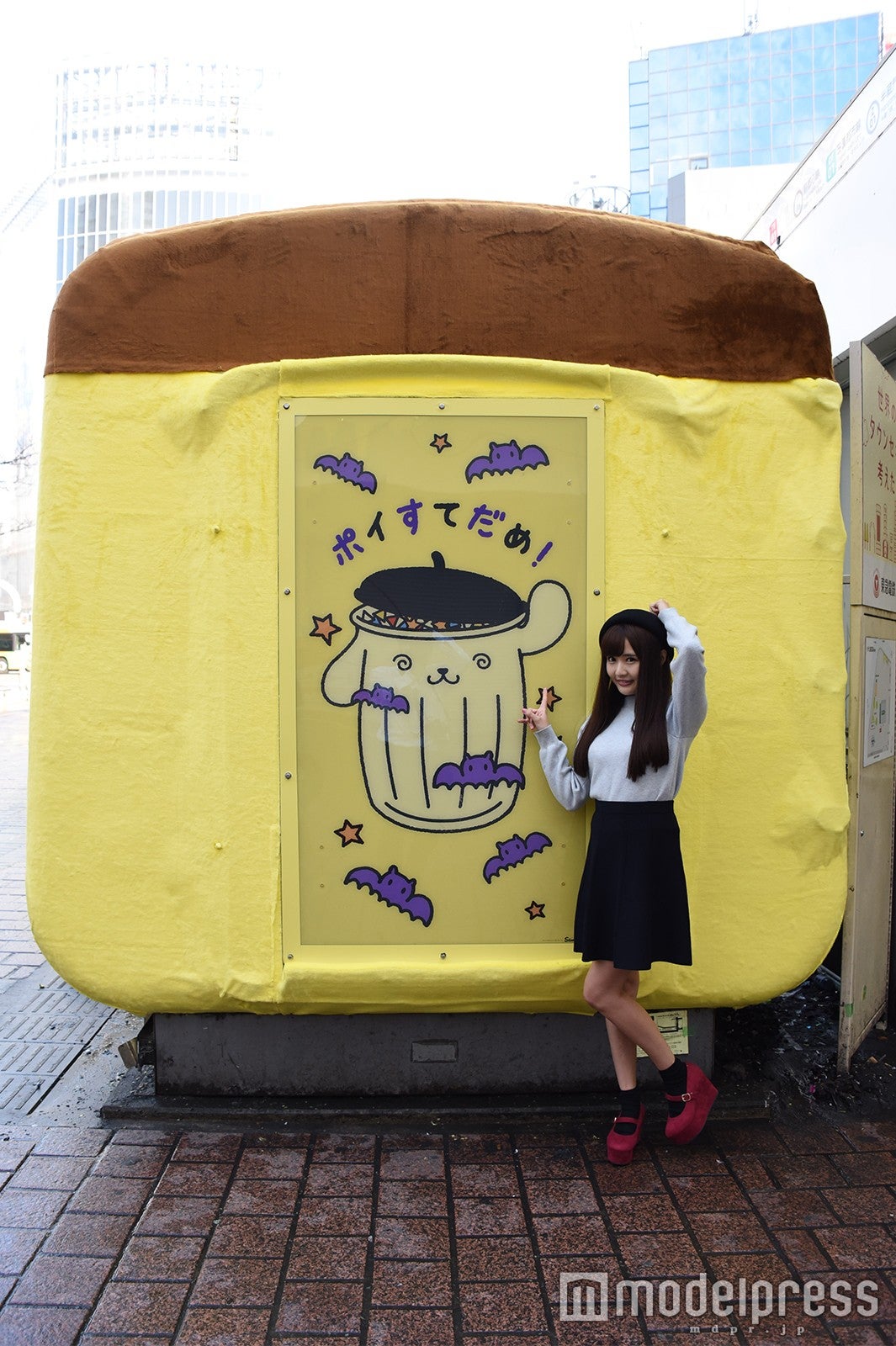 ハロウィーン時期に増えがちなごみ捨ての禁止を訴求／画像提供：ポムポムトレインPR事務局