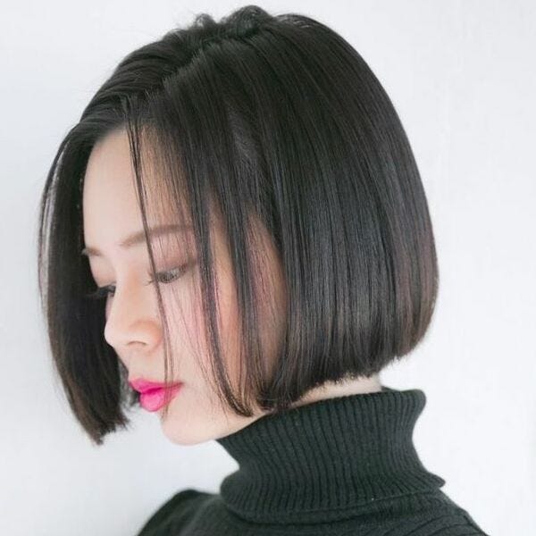 大人おしゃれな前下がりボブのヘアカタログ 22 前髪あり なしの髪型まとめ モデルプレス