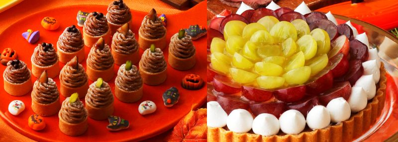 サンドウィッチ＆スイーツプレゼンテーション～栗とぶどうのハロウィーンパーティー～／画像提供：ニュー・オータニ
