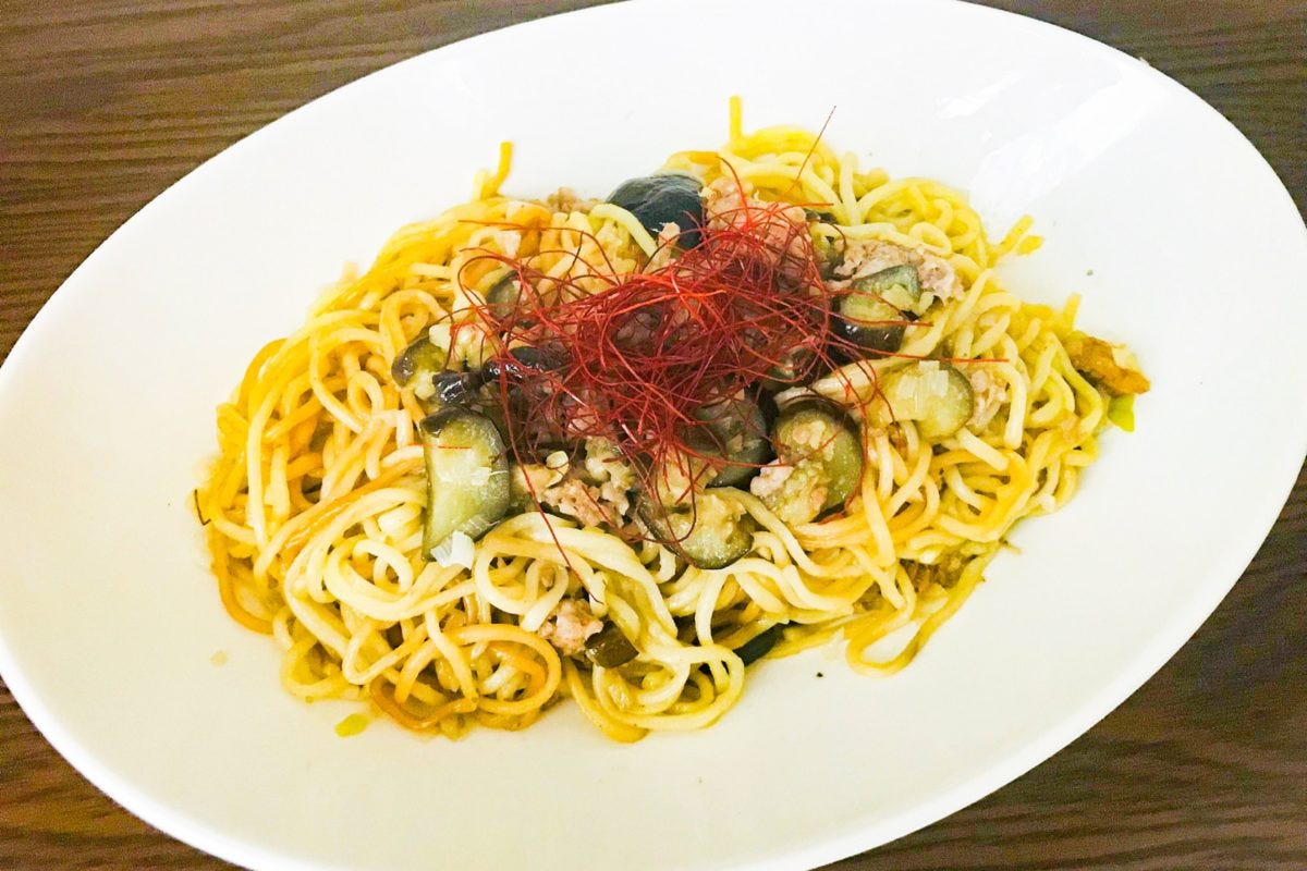 生姜なす焼きそば