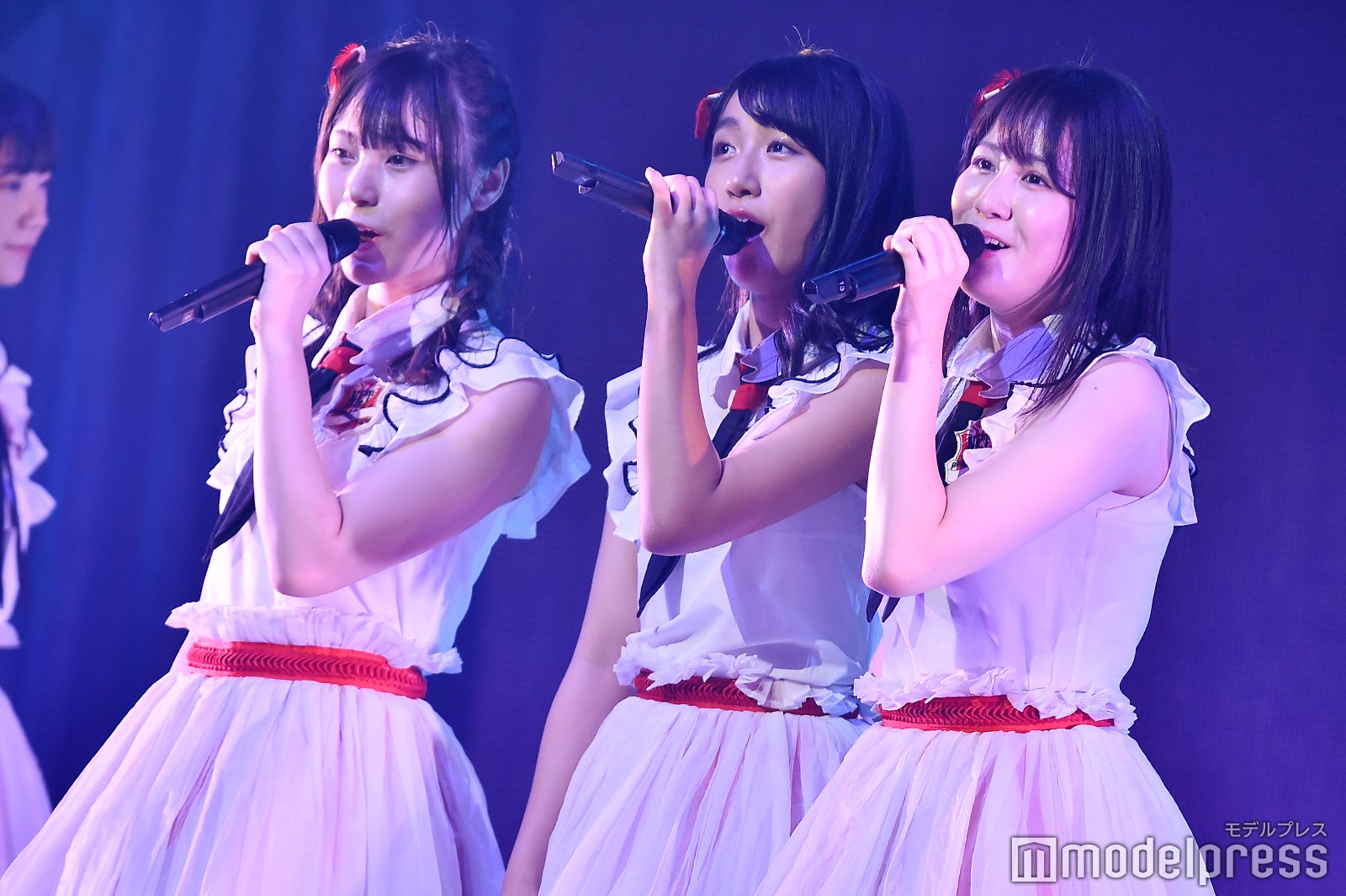 川越紗彩、小見山沙空、西村菜那子「NGT48 選抜メンバーコンサート ～TDC 選抜、合宿にて決定。初めての経験～」 （C）モデルプレス