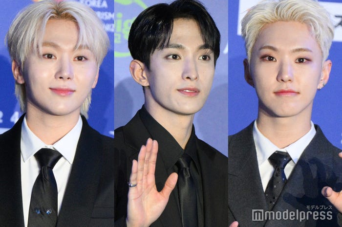 (左から)SEUNGKWAN、DK、HOSHI(C)モデルプレス