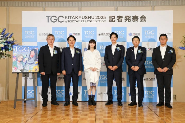 (左から)田中亮一郎氏、武内和久氏、齋藤飛鳥、辻本優一氏、服部誠太郎氏、佐藤竜司氏(提供写真)