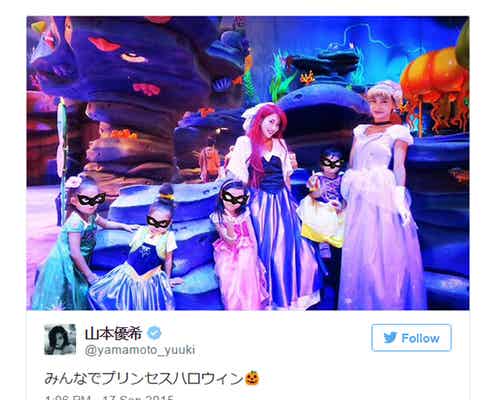 山本優希&森摩耶、母娘プリンセスでディズニー・ハロウィーン