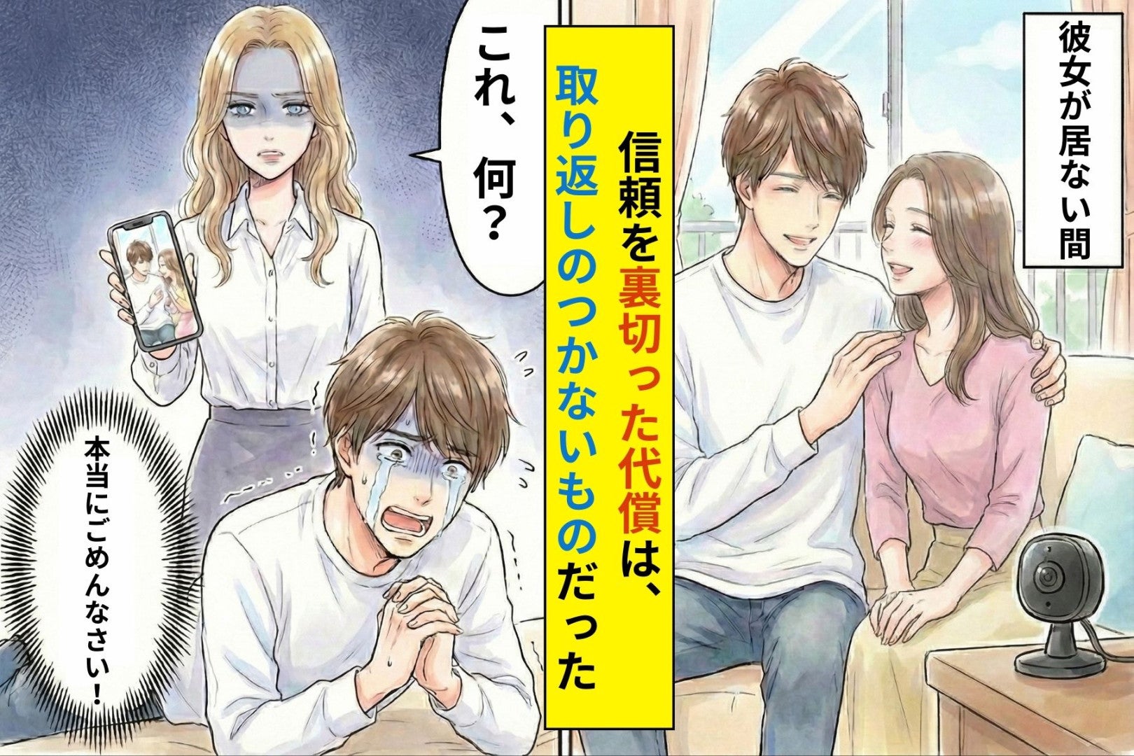 彼女が猫のために付けたペット見守りカメラを忘れて...→信頼を裏切った代償は、取り返しのつかないものだった