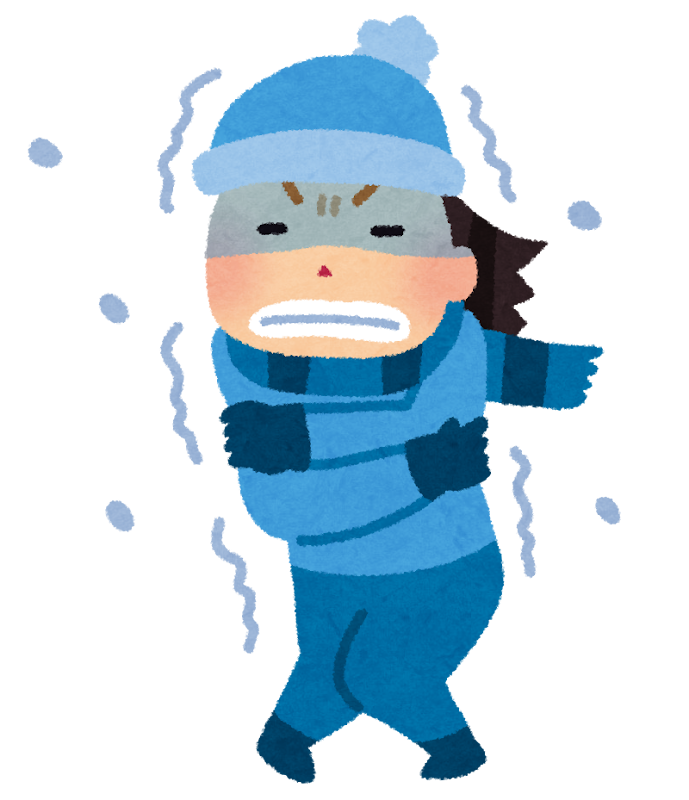 寒い外のイラスト