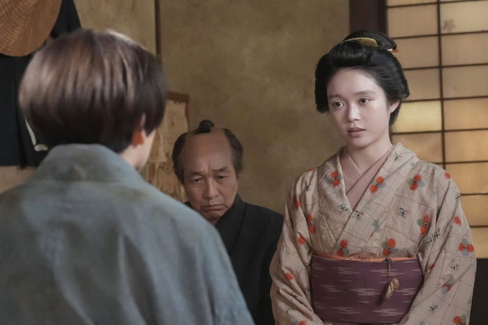 板垣李光人、小日向文世、高石あかり「ばけばけ」第35話(C)NHK