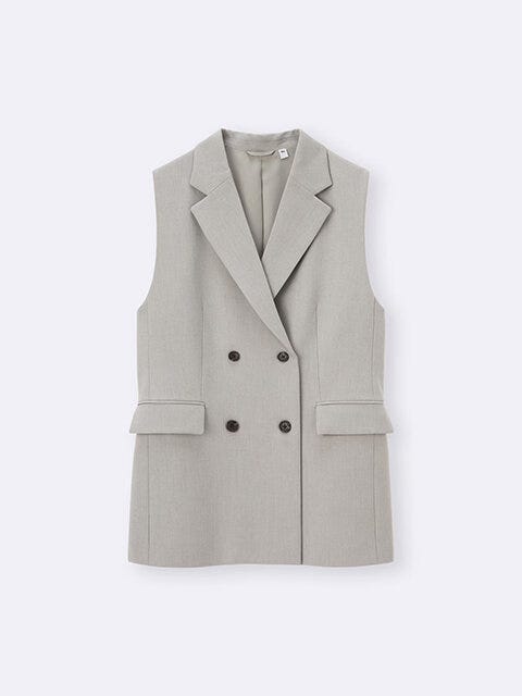 GU　ダブルブレストベストZ+E　BEIGE