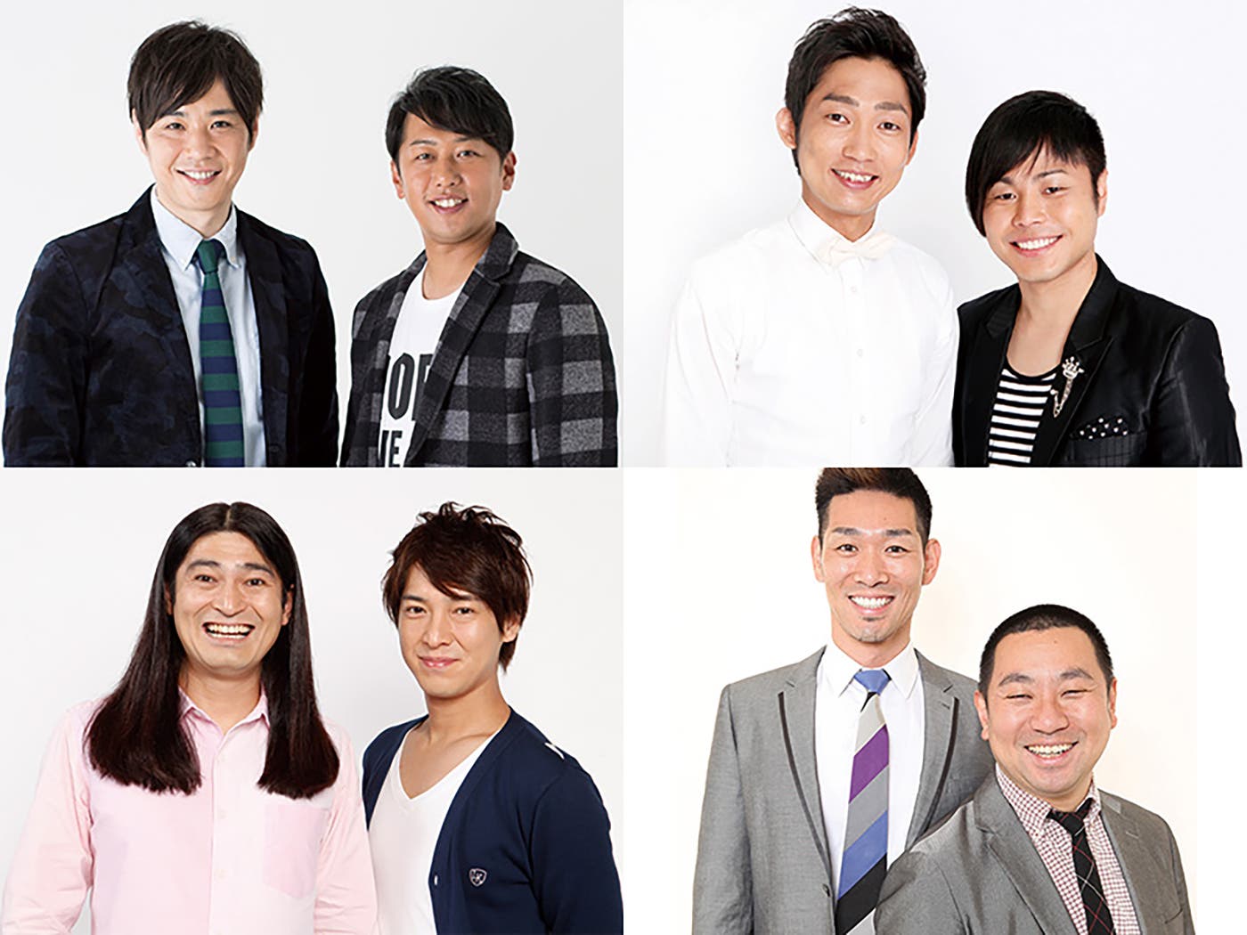 (左上から時計回り)ライセンス、NONSTYLE、レイザーラモン、ハイキングウォーキング