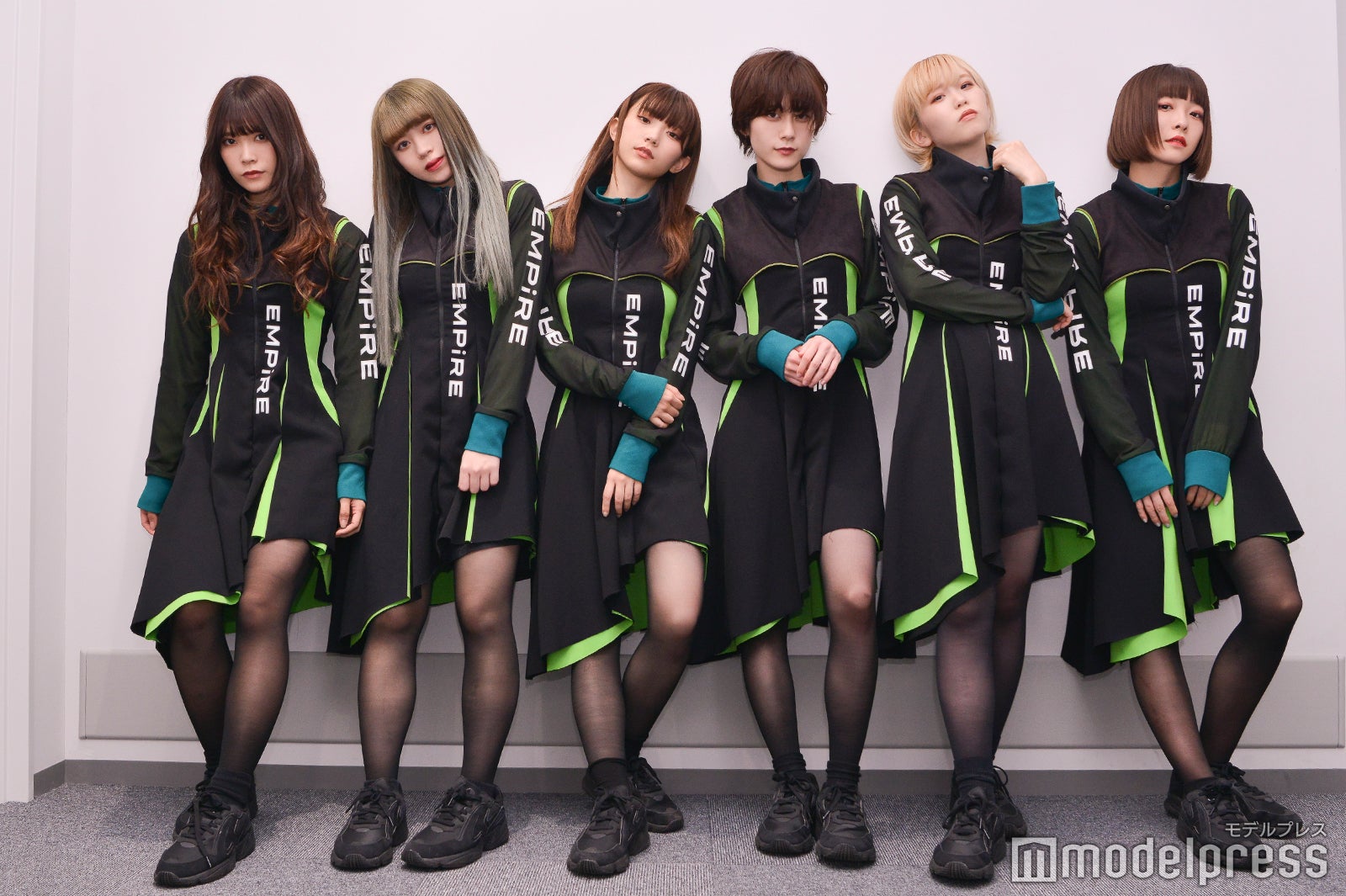 （左から）YU-Ki EMPiRE、MiDORiKO EMPiRE、MAHO EMPiRE、MiKiNA EMPiRE、MAYU EMPiRE、NOW EMPiRE（C）モデルプレス