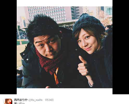 西内まりや、いとこ・ラグビー西内勇人選手と2ショット「いつも応援しとるよ」