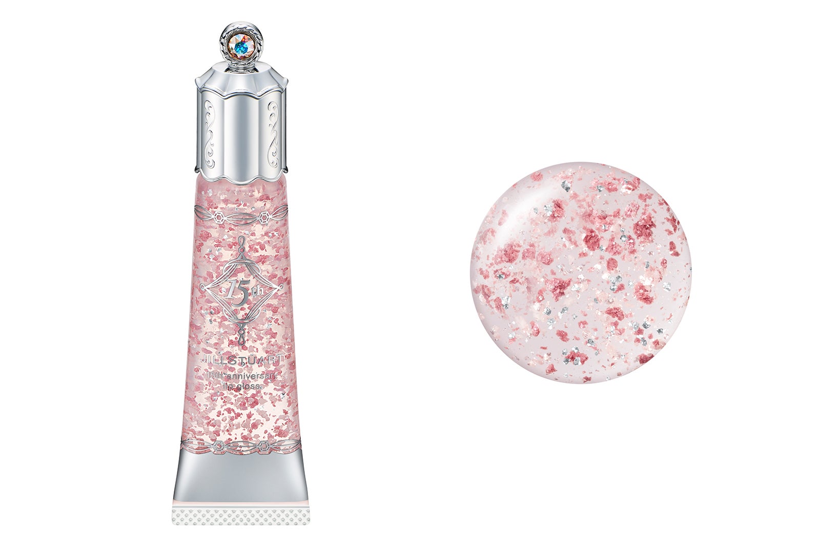 「15thアニバーサリー リップグロス01 pink brilliance」＜メインカラー＞ （C）JILL STUART Beauty