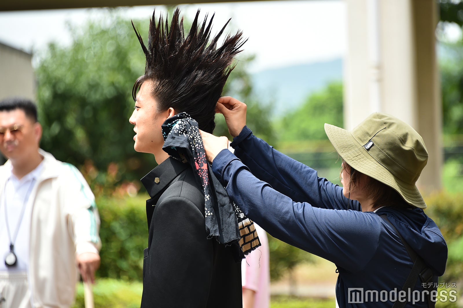 長時間のツンツン維持はヘアメイクの努力の賜物（C）モデルプレス