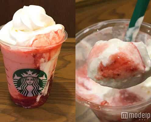 【飲んでみた】スタバ新作苺たっぷりの濃厚なフラペ!美味しさの秘密はフワフワのホイップクリーム