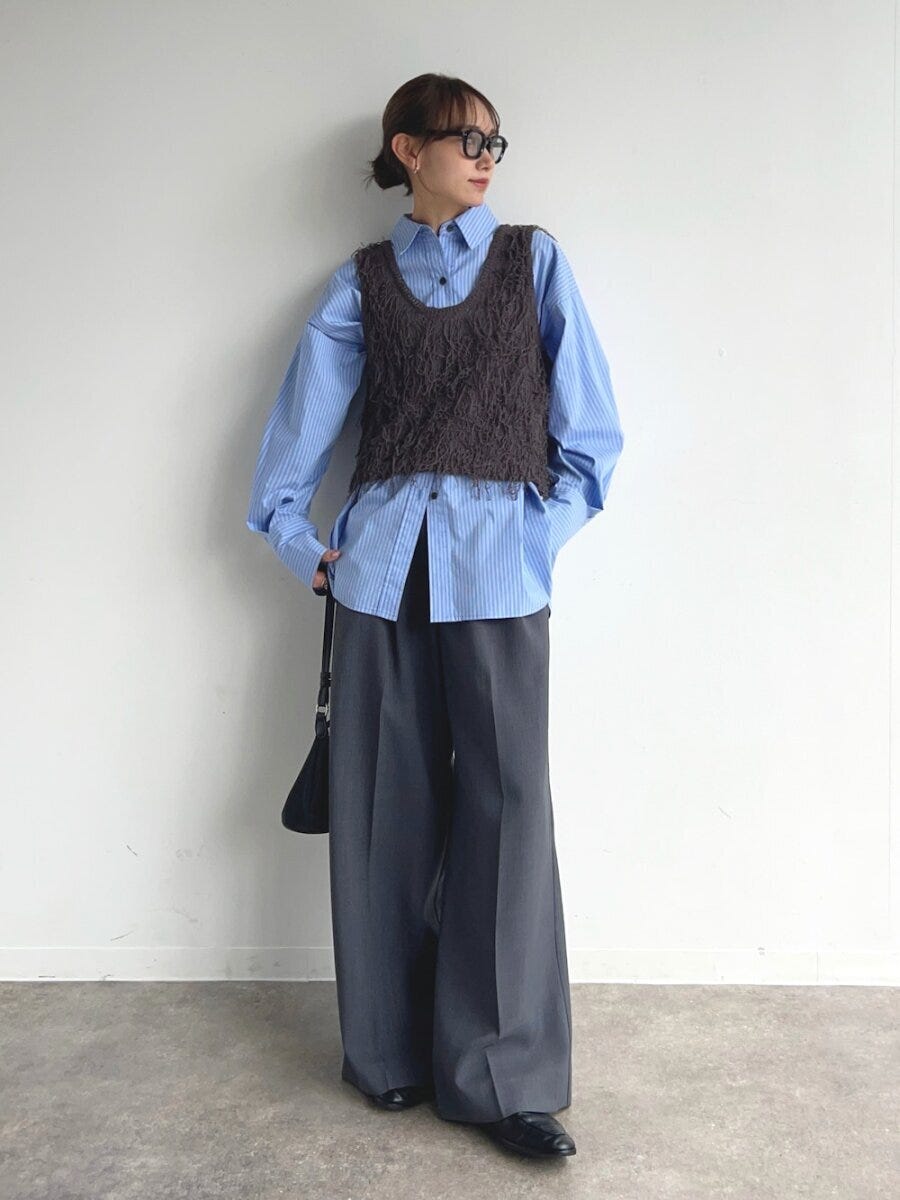 ストライプシャツコーデ3