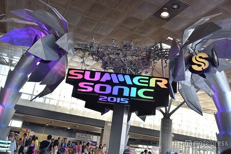 会場入口SUMMER SONICロゴがフォトスポットに