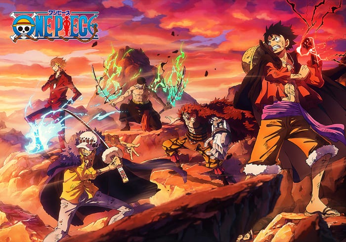 「ワンピース」鬼ヶ島決戦ビジュアル ルフィ側(C)尾田栄一郎/集英社・フジテレビ・東映アニメーション