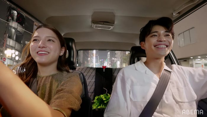 川島海荷、中田圭祐/「私たち結婚しました3」(C)AbemaTV, Inc.