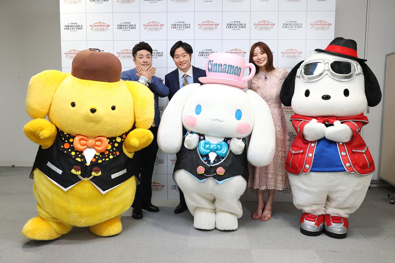  ポムポムプリン、和牛、シナモロール、朝日奈央、ポチャッコ（C）‘21 SANRIO（C）‘21 SANRIO／SEGATOYS S／D・G S／F・G SP-M S／T・F 著作（株）サンリオ