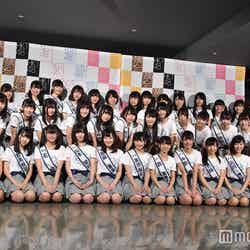 「第3回AKB48グループドラフト会議」指名された候補生とキャプテンら　※時間の都合で不在メンバーも多数（C）モデルプレス