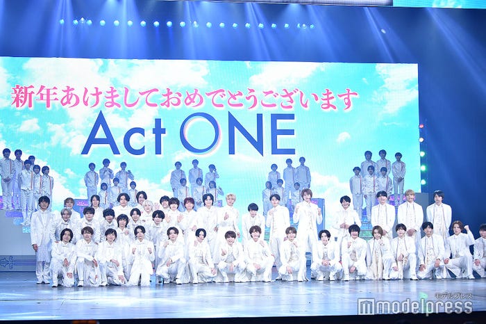 (左から)少年忍者、HiHi Jets、美 少年、7 MEN 侍ら/「Act ONE」公開記者会見の様子(C)モデルプレス
