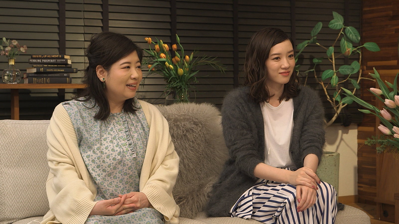 スタジオの様子／馬場園梓、永野芽郁「TERRACE HOUSE TOKYO 2019-2020」33rd WEEK（C）フジテレビ／イースト・エンタテインメント