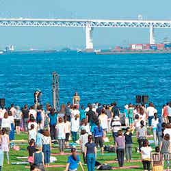 海に向かってみんなでヨガ/画像提供:ヨガタウン