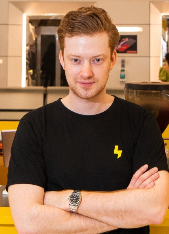 CEOのデイビット・ブルーナー／画像提供：Flash Coffee JP G．K．