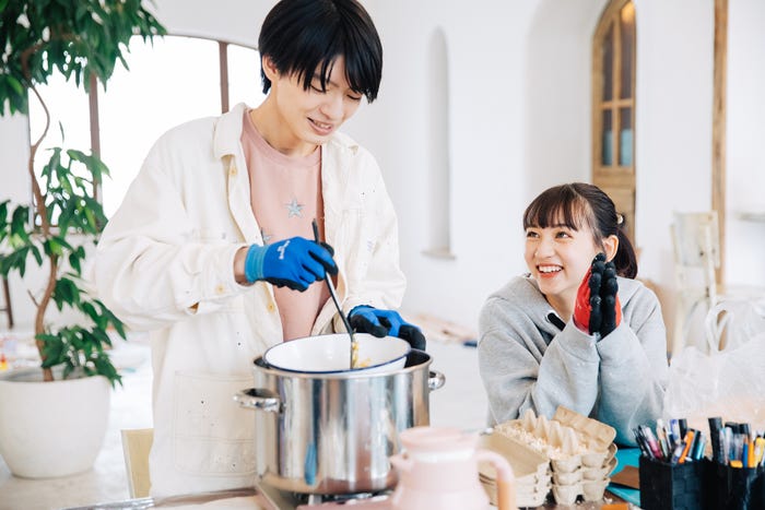 杢代和人、長谷川美月「恋とオオカミには騙されない」(C)AbemaTV, Inc.