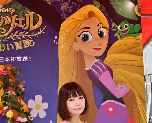 中川翔子「夢みたい」ラプンツェルの世界を堪能 長さ300kmの“金の髪”で初体験