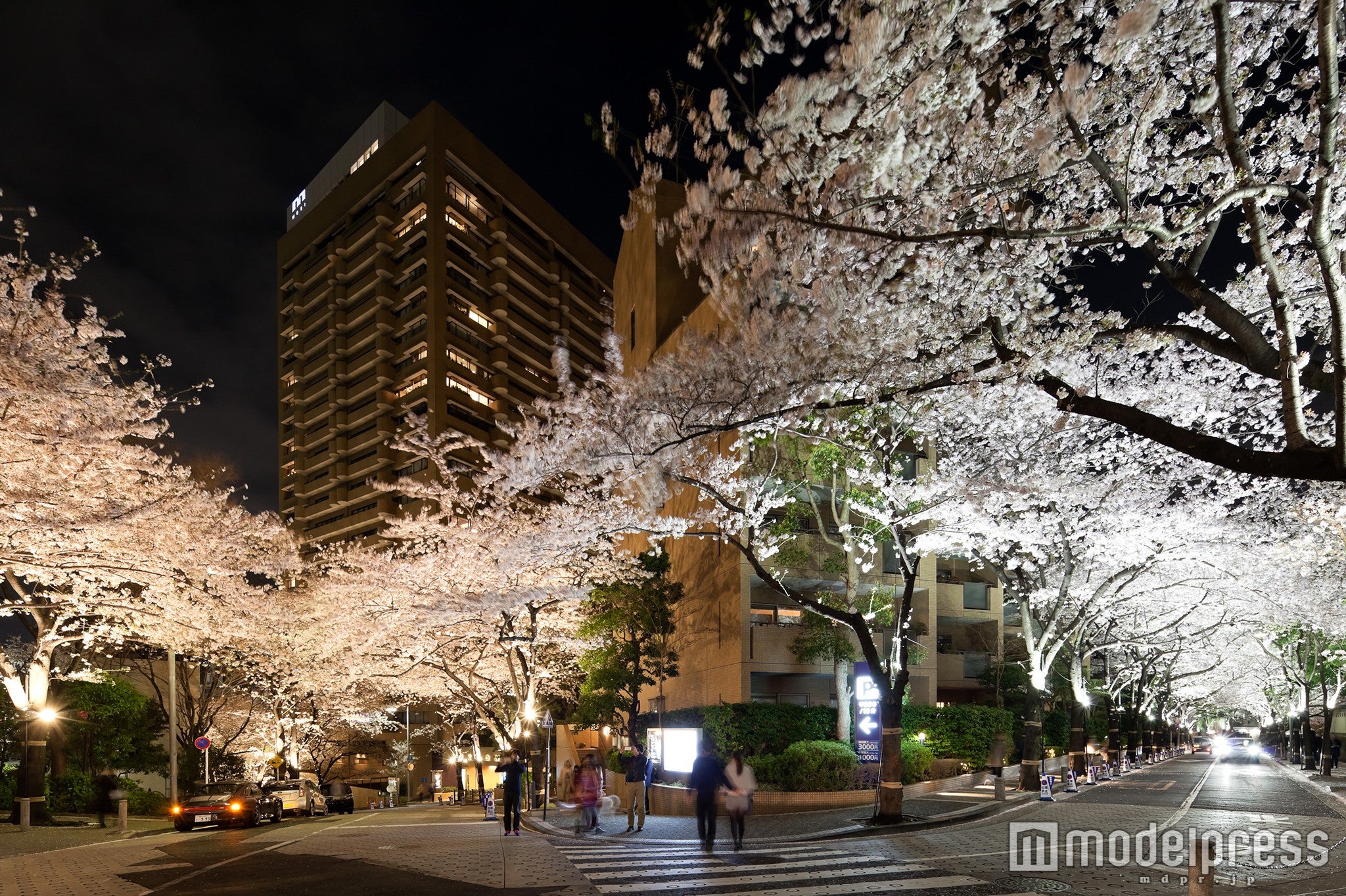 スペイン坂上、ライトアップ後は幻想的な雰囲気／画像提供：森ビル