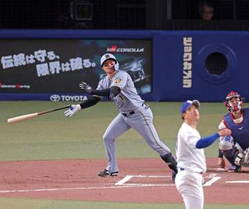 阪神 森下が2試合連発5号ソロ 本塁打＆打点でリーグ単独トップに 今週4試合で3本塁打目