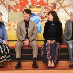 （左から）井森美幸、石黒賢、かたせ梨乃、笹野高史（画像提供：テレビ東京）