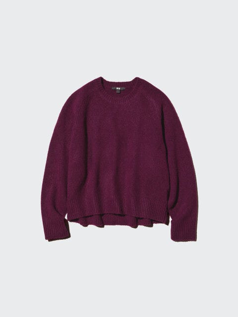 スフレヤーンクルーネックセーター 2025秋冬ユニクロ大人女性おすすめスフレヤーンクルーネックセーター