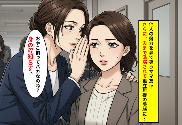 「身の程知らず」と笑うママ友…夫が信じたのは他人の噂話で…妻が感じた【深い絶望】