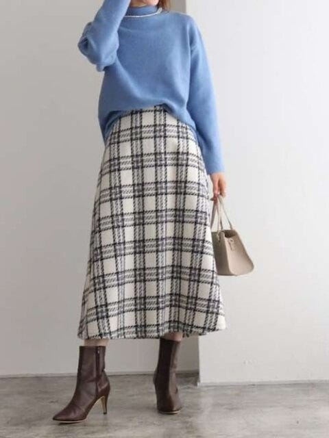大人女子におすすめの冬スカートコーデ