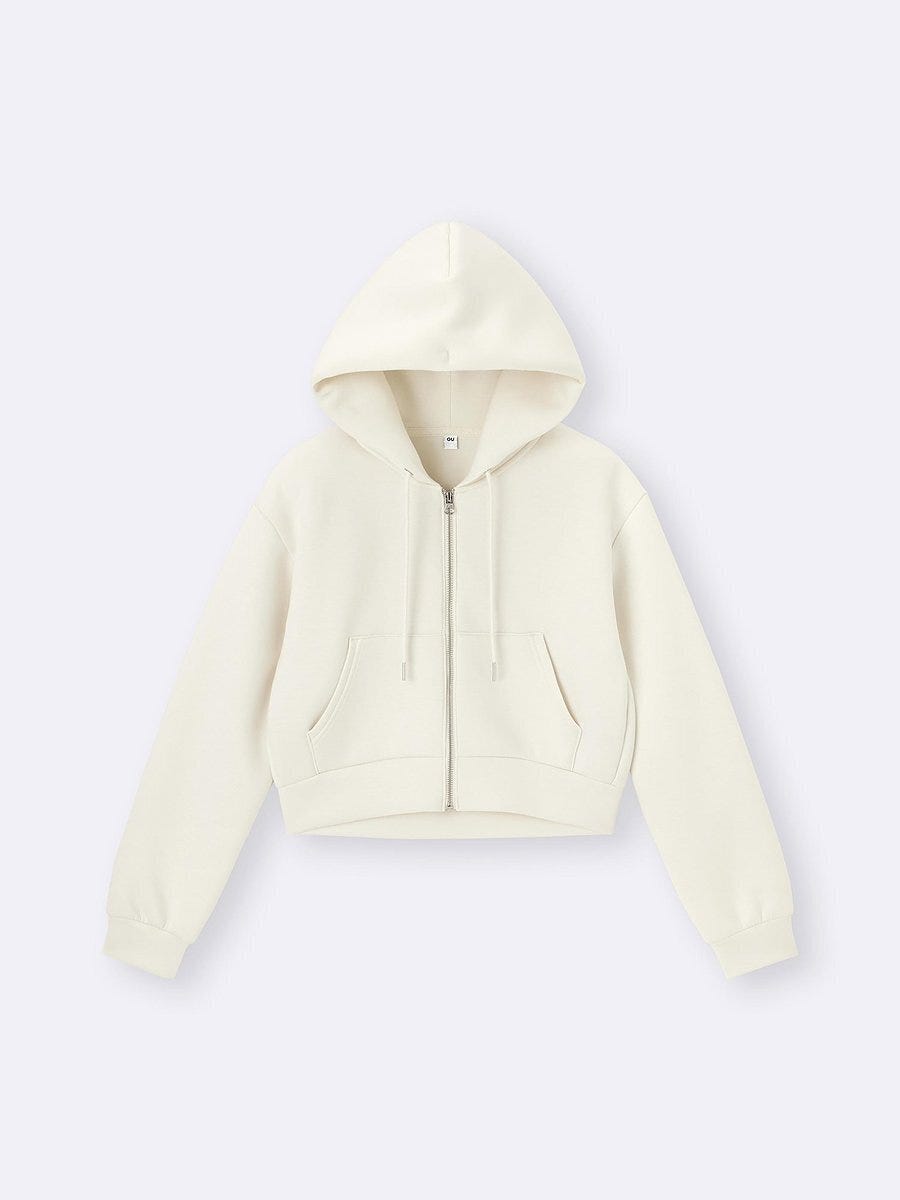 GUのパフスウェットフルジップパーカ