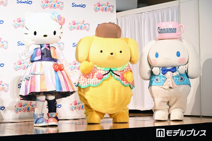 ハローキティ、ポムポムプリン、シナモロール(C)モデルプレス