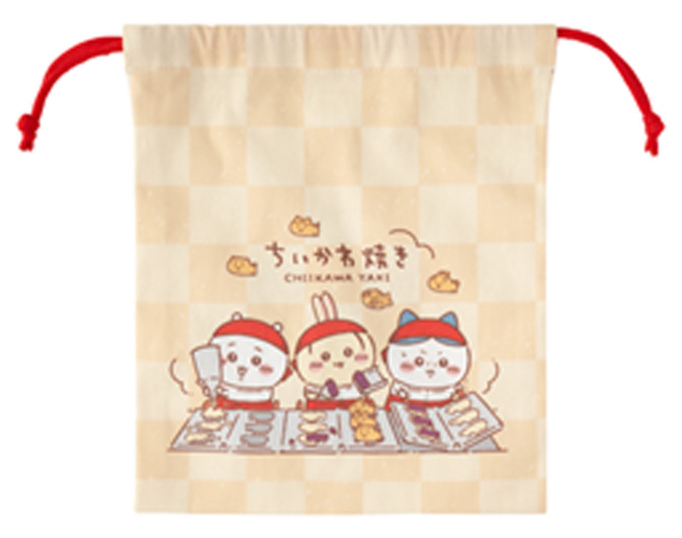 「ちいかわ焼き 店員さんなほどよいサイズの巾着」1,320円（税込）（C）nagano
