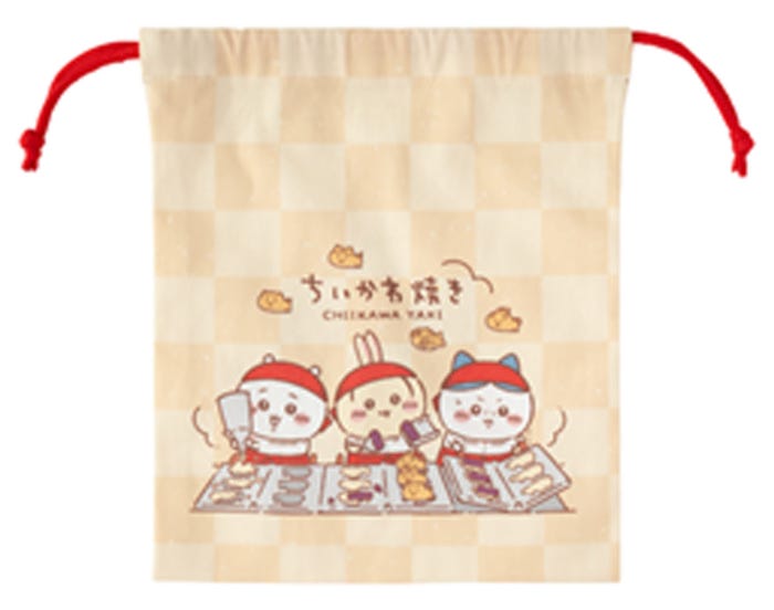 「ちいかわ焼き 店員さんなほどよいサイズの巾着」1,320円(税込)(C)nagano