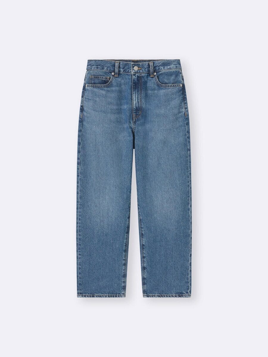 2026gu春大人女性おすすめストレートアンクルジーンズ