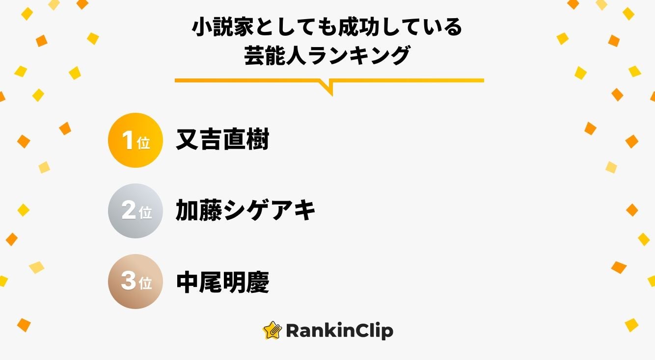 小説家としても成功している芸能人ランキング モデルプレス