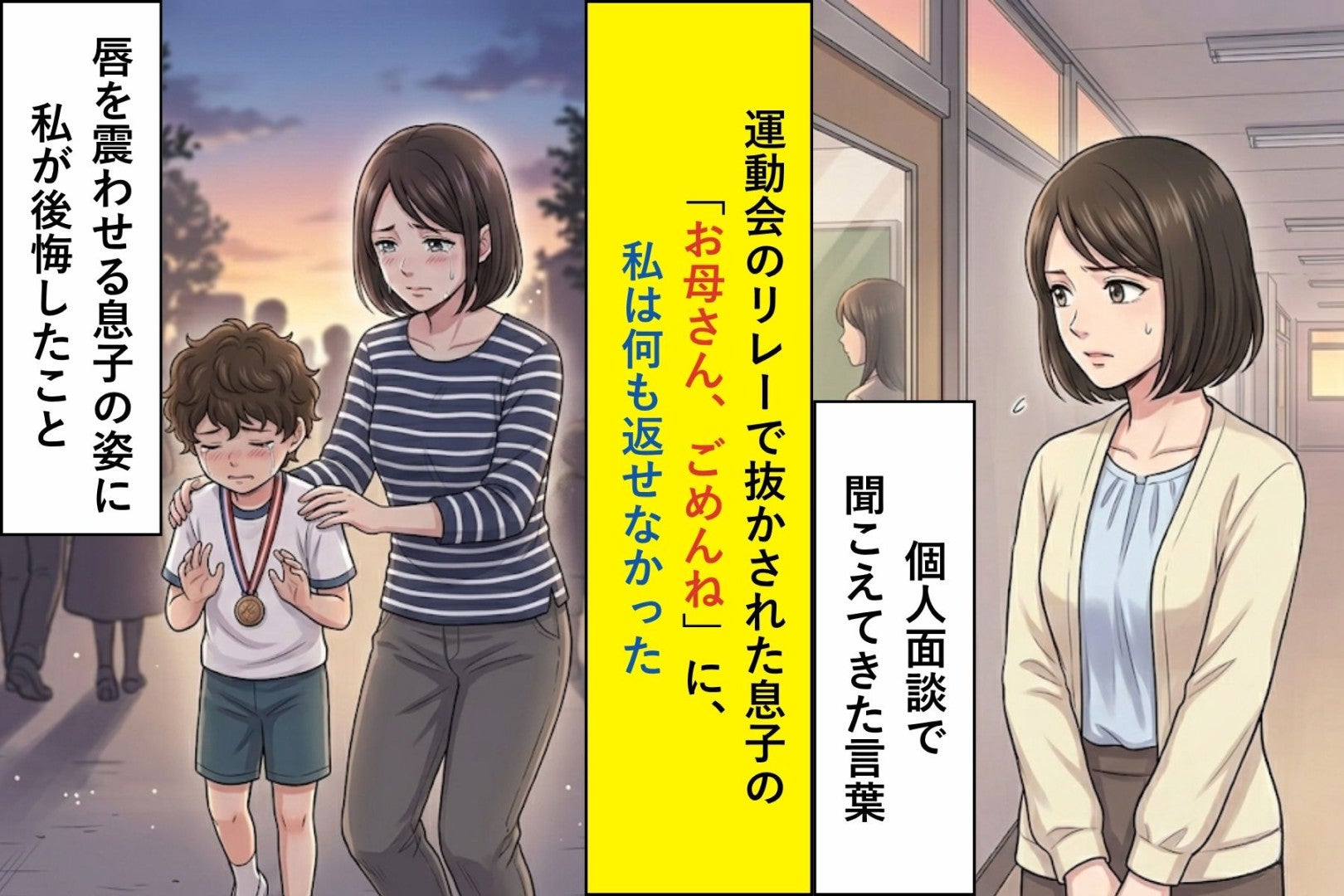 運動会のリレーで抜かされた息子の「お母さん、ごめんね」に、私は何も返せなかった
