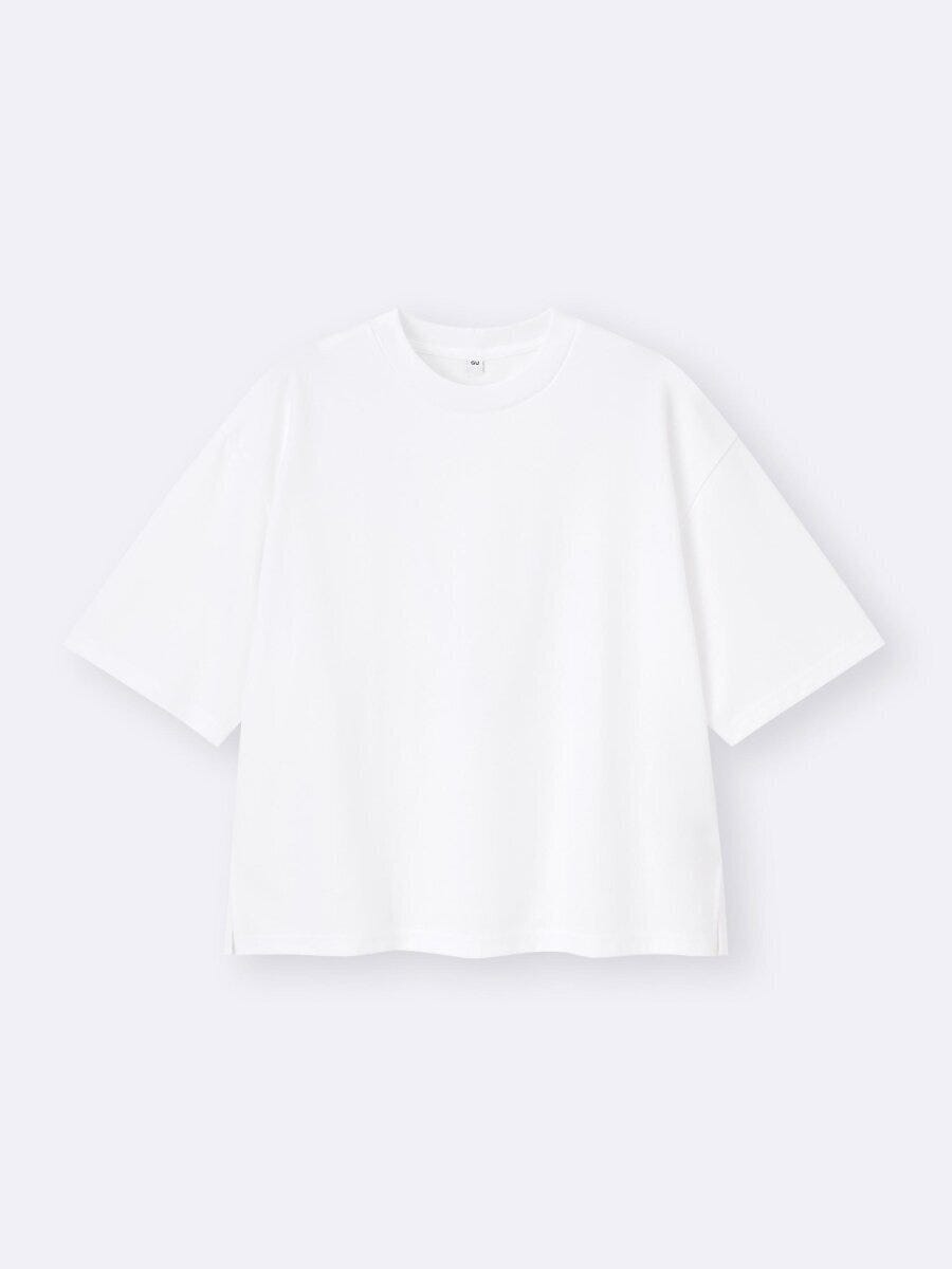 オフホワイトのシンプルなドライワイドTシャツ オフホワイトのシンプルなドライワイドTシャツ