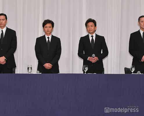 TOKIO城島茂、涙目で福島への思い吐露 4人で謝罪「泥を塗った」<TOKIO会見場から速報>