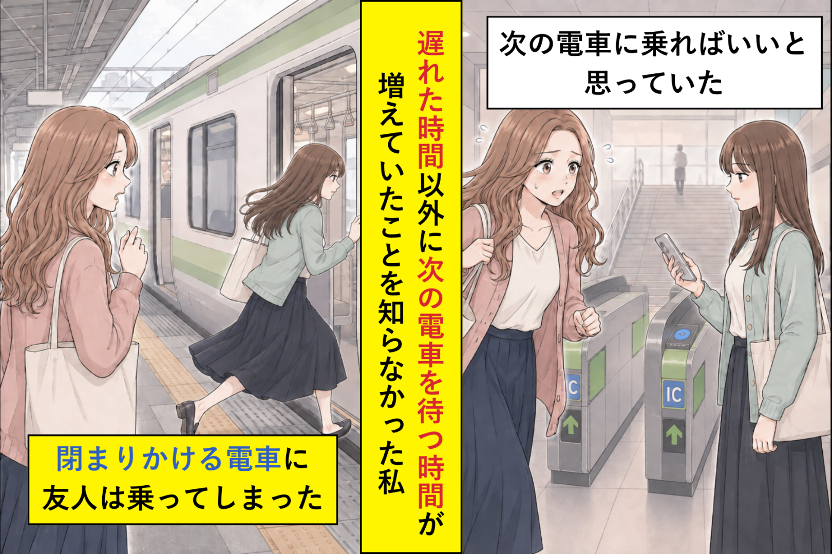 「また私が合わせるの？」８分遅刻した私を置いて、友人だけが先に乗った理由